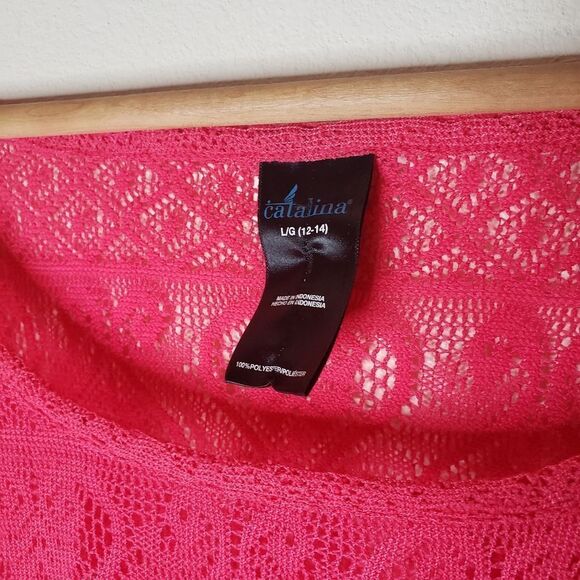 Catalina Short Sleeve Lace Synching Swimsuit Cover - Picture 4 of 6